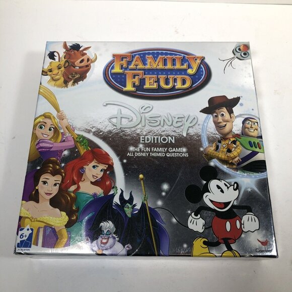 Family Feud Disney Edition Silver Box Signature Board Game 100% Complete EUC - Picture 1 of 5